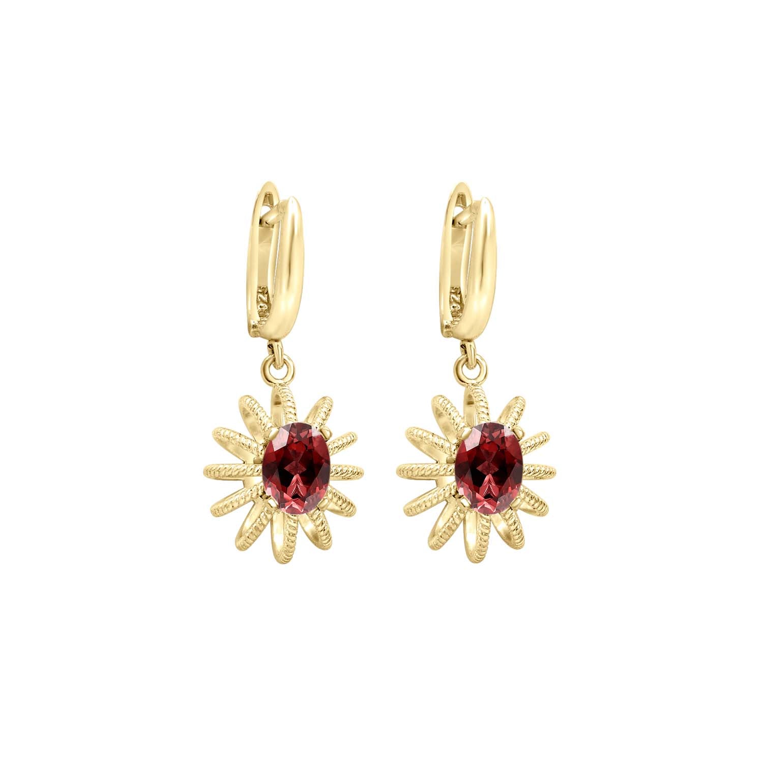 Baroque Ruby Earrings | Elegant Statement Jewelry