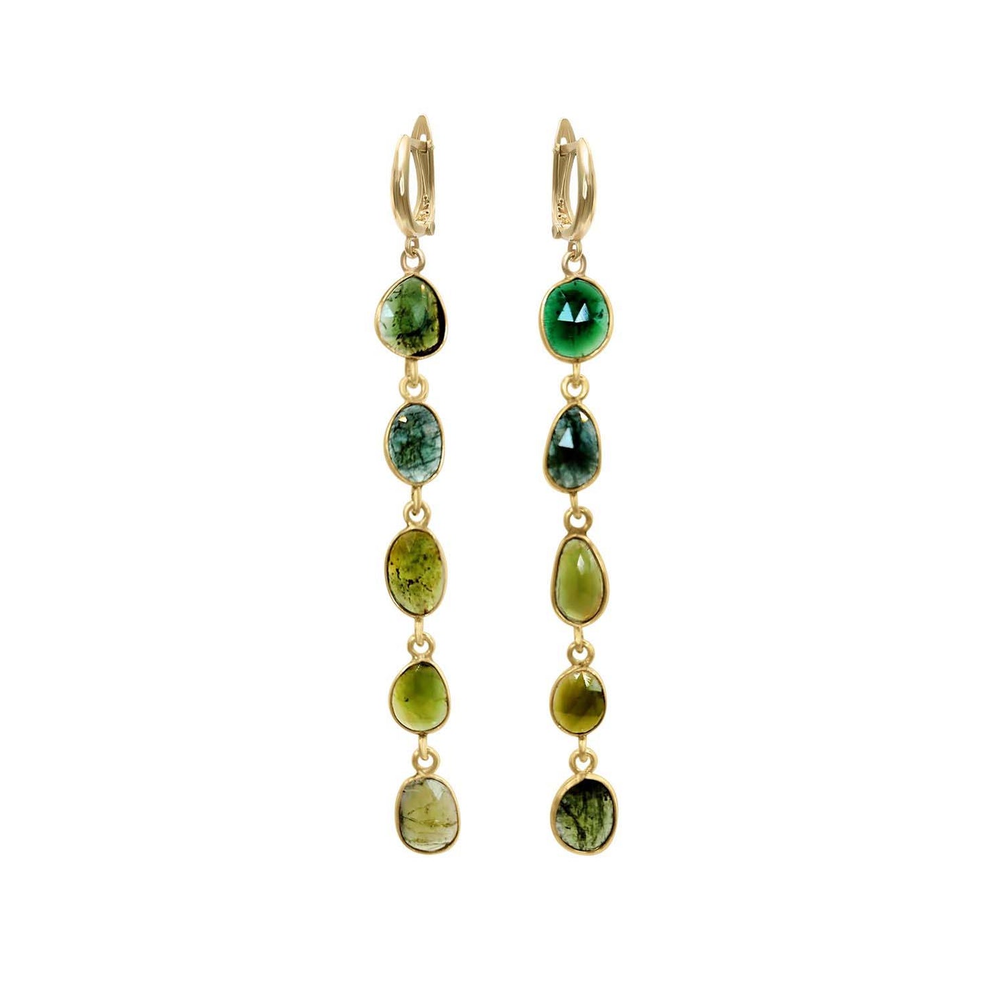 Green Tourmaline Statement Earrings | Bold and Elegant Jewelry