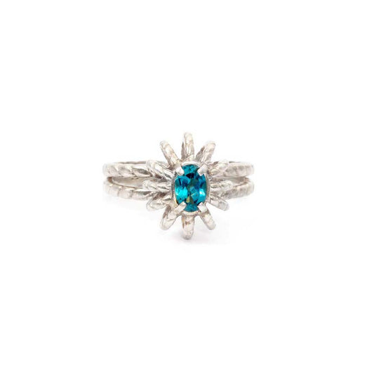 Blue Topaz Baroque Ring | Elegant and Luxurious Jewelry