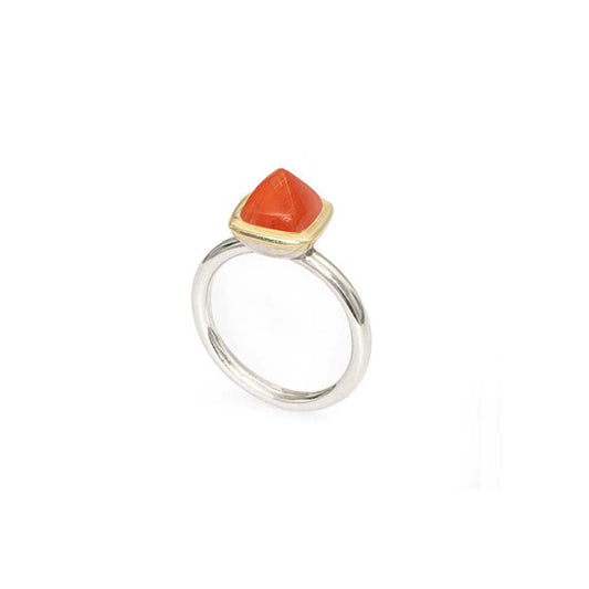 Orange Carnelian Statement Ring | Bold and Vibrant Jewelry