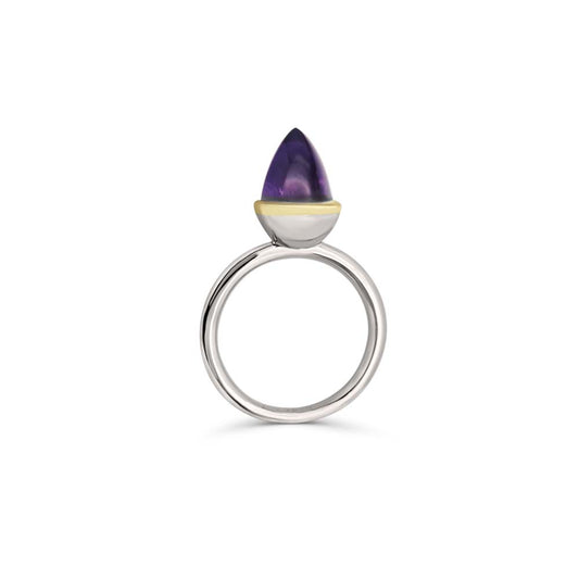 Gold Amethyst Statement Ring | Bold and Elegant Jewelry