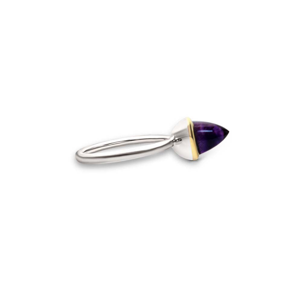 Gold Amethyst Statement Ring | Bold and Elegant Jewelry