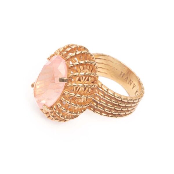 Baroque Rose Gold Cocktail Ring