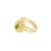Baroque Solitaire Green Peridot Ring